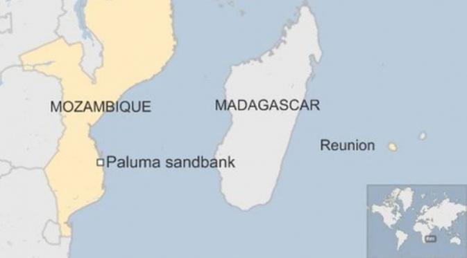 Puing Mirip Bagian Pesawat di Mozambik Diduga Milik MH370. Lokasi temuan puing terbaru. (BBC)