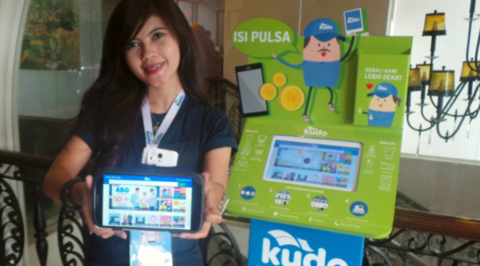 Kudo merupakan aplikasi mobile buatan lokal untuk layanan dagang online. (Liputan6.com/Okan Firdaus)