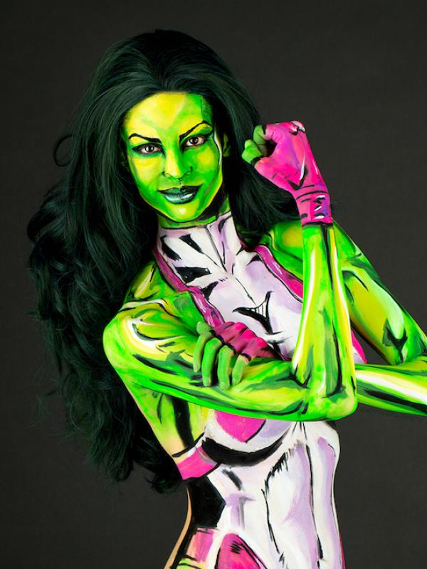 Sulit Dipercaya, Ada Pahlawan Marvel Dari Body Painting! Sumber : mymodernmet.com