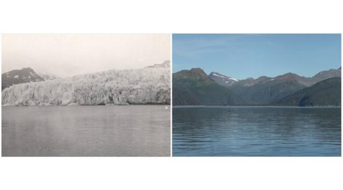 Gletser McCarty, Alaska. (Juli, 1909 — Agustus, 2004) (sumber.brightside.me)