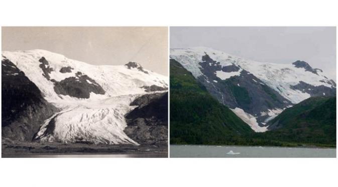 Gletser Toboggan, Alaska. (Juni, 1909 — September, 2000) (sumber.brightside.me)