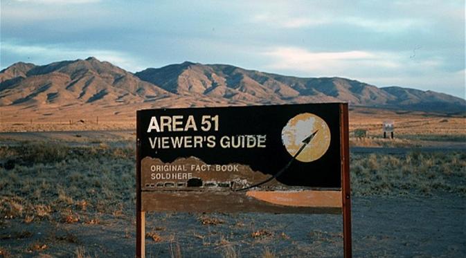 Area 51 di gurun Nevada yang terkenal akan kerahasiaannya (Foto: telegraph.co.uk).
