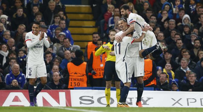 Pemain PSG sempat merayakan gol dari Rabiot (reuters)