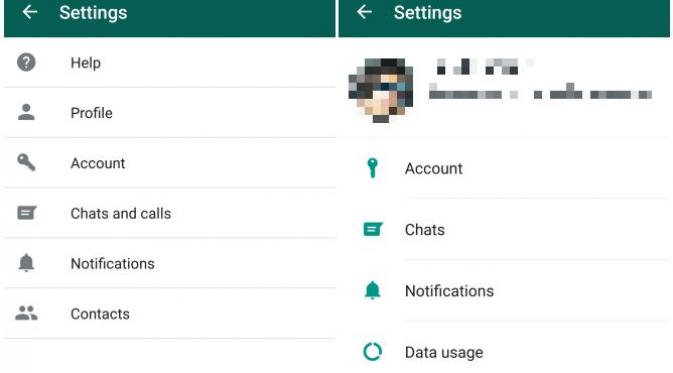 Tampilan pembaruan WhatsApp pada laman Setting (Foto: AndroidPolice)