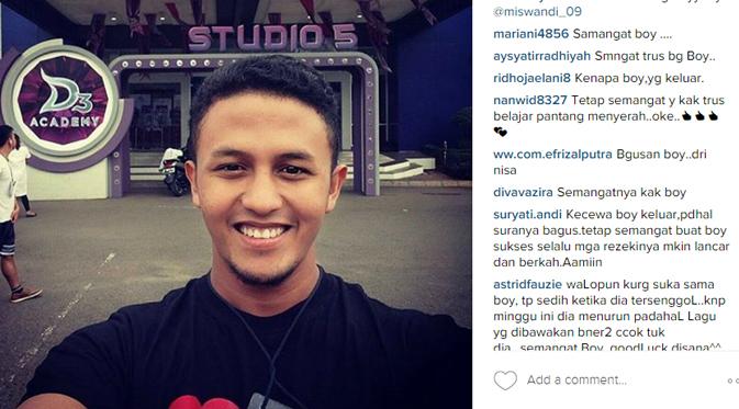 Boy tersingkir di Konser Final Top 20 Dangdut Academy 3