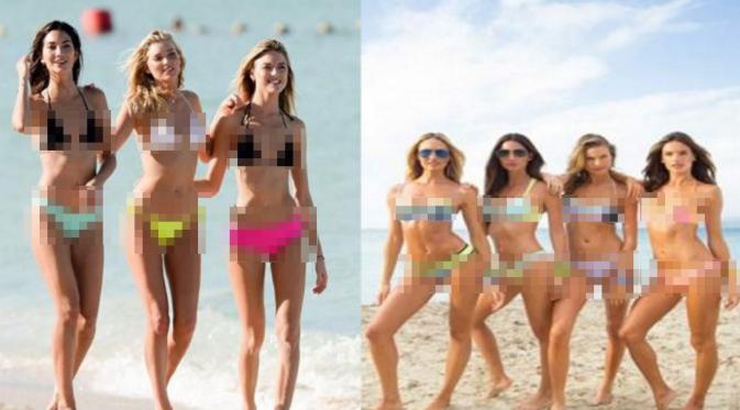Seksinya Para Model Victoria's Secret Berpesta di Pantai