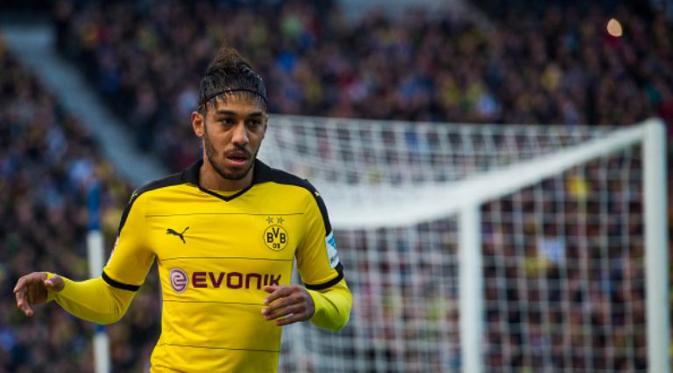 Penyerang Borussia Dortmund asal Gabon, Pierre-Emerick Aubameyang. (AFP/Odd Andersen)