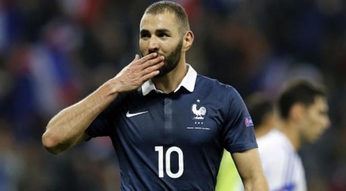 Striker tim nasional Prancis, Karim Benzema. (AFP/Valery Hache)