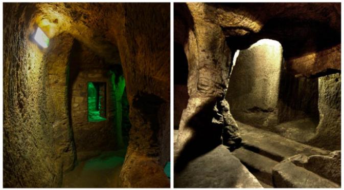 Ahli sejarah berpendapat bahwa ruang-ruang bawah tanah ini sepertinya merupakan kuil perdukunan yang berusia setidaknya 2000 tahun. (Sumber John Dale via news.com.au)