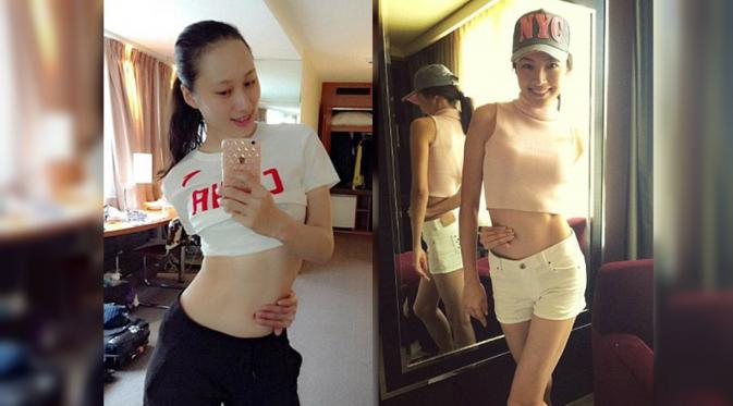 Salah satu tantangan media sosial China sebagai bukti kecantikan seorang perempuan. (Dailymail)