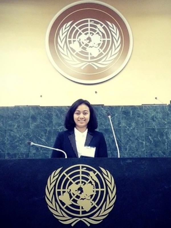 Citra Benazir saat bertugas di Kantor PBB.