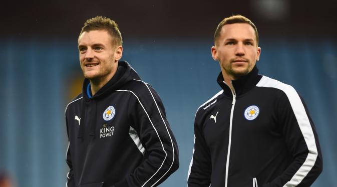 Dua bintang Leicester City, Jamie Vardy (kiri) dan Danny Drinkwater. (Skysports). 