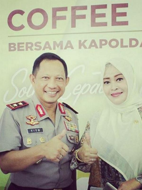 Fahira Idris dan Kapolda Metro Jaya Tito Karnavian (Instagram/@fahiraidris)