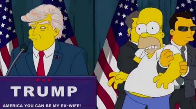Cuplikan The Simpsons pada Juli 2015, beberapa saat setelah Trump calonkan diri (Webgrab)