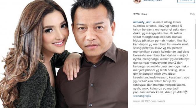 Ashanty dan Anang Hermansyah (Instagram/@ashanty_ash)