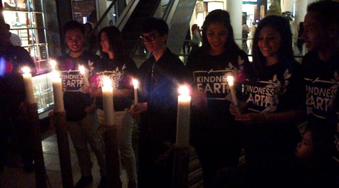 Perayaan Earth Hour 2016 di Senayan City, Jakarta. (Liputan6.com/Gerardus Septian Kalis)