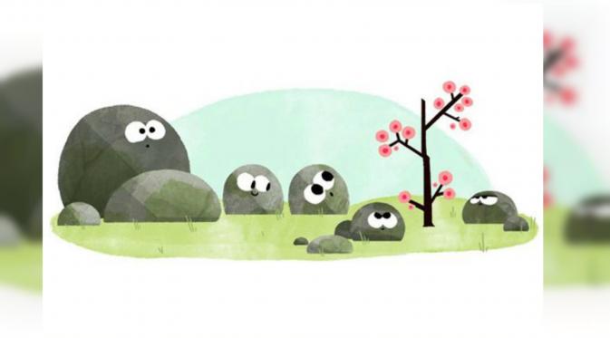 Raksasa internet rayakan awal musim semi dengan Doodle alam. (Mirror)