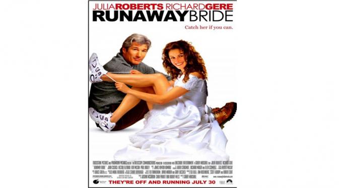 Runaway Bride, yang kembali mempertemukan Richard Gere dan Julia Roberts, adalah film arahan Garry Marshall. (google)