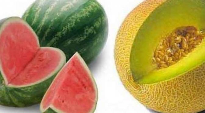 Melon dan semangka dapat meredakan kulit kering. (via: istimewa)