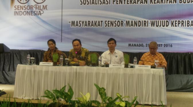 Sosialisasi sensor mandiri yang digelar LSF di Manado (Ruly Riantrisnanto)