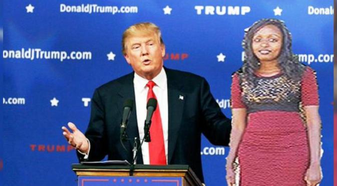 Salah seorag netizen bahkan menaruh dalam foto bersama calon presiden AS, Donald Trump. (dailymail)