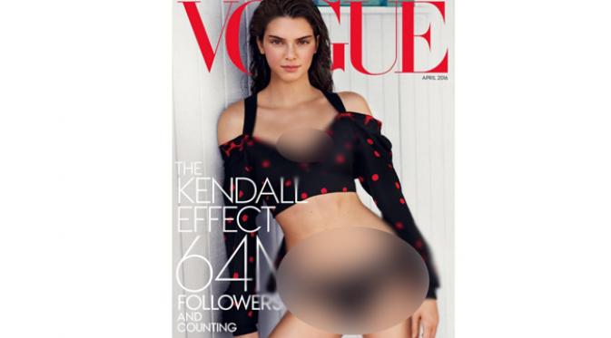 Kendall Jenner dalam sampul Vogue untuk yang pertama kalinya. (Instagram)