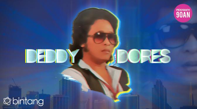 Deddy Dores terkenal sebagai soerang produser musik yang sukses mengorbitkan musisi muda seperti Nike Ardilla. (Desain: Muhammad Iqbal Nurfajri/Bintang.com)