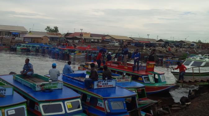 Speedboat andalan warga Palembang menjangkau daerah pedalaman di kabupaten lain. (Liputan.com/Nefri Inge)