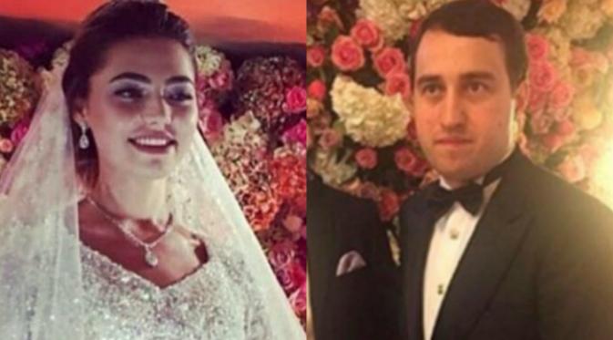 Sang pengantin, Khadija Uzhakhova dan Said Gutseriev (Foto: Instagram masusenkie__girls_888 dan _wedding_world).