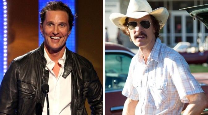 Matthew McConaughey sebagai Ron Woodroof di Dallas Buyers Club. foto: brightside.me