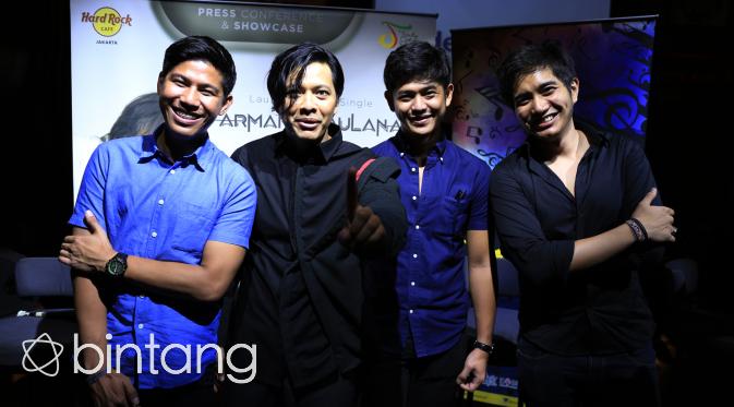 Armand Maulana bersama Nino RAN, Lale dan Ilman Maliq and The Essentials. (Adrian Putra/Bintang.com)