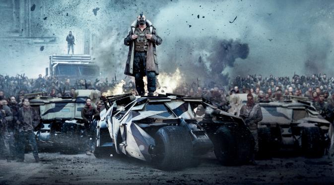Penampakan Batmobile di film Batman The Dark Knight Rises. (wallsauce.com)