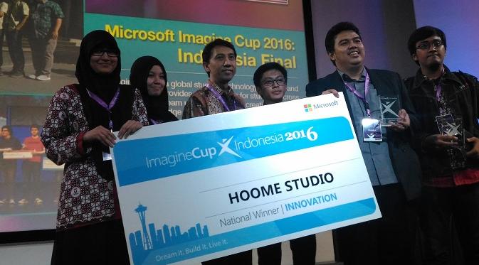 Hoome, Juara Pertama Kategori Innovation Microsoft Imagine Cup 2016 (liputan6.com/Agustinus M. Damar)
