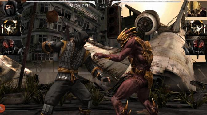 Memainkan gim Mortal Kombat X pada Samsung Galaxy S7 (Liputan6.com/Agustin Setyo Wardani)
