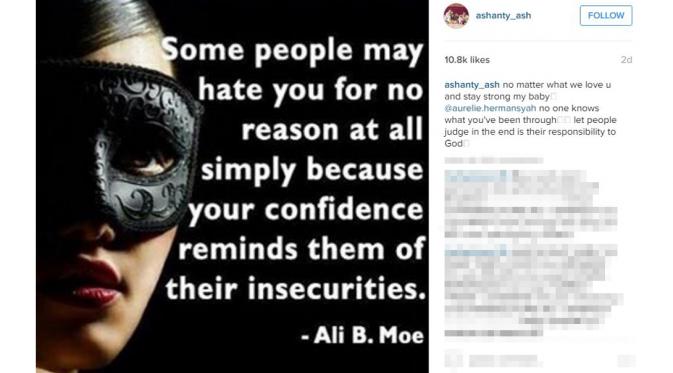 Aurel Dibully Ikut Ujian Paket C, Ini Pesan Ashanty untuk Haters [foto: instagram/ashanty_ash]