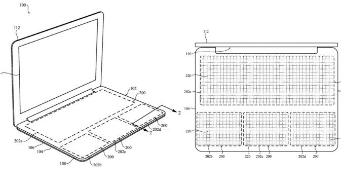 Paten Apple yang dikabarkan bisa mengilangkan keyboard fisik pada MacBook (Sumber: The Next Web).