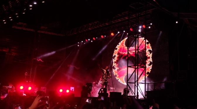 Wiz Khalifa di Paradise International Music Festival Filipina. (Foto: Widhi Kautsar Putra)