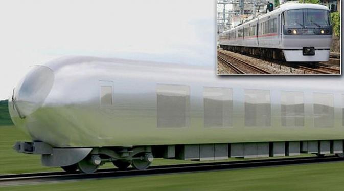 Desain kereta api tembus pandang pertama di dunia. (Daily Mail)