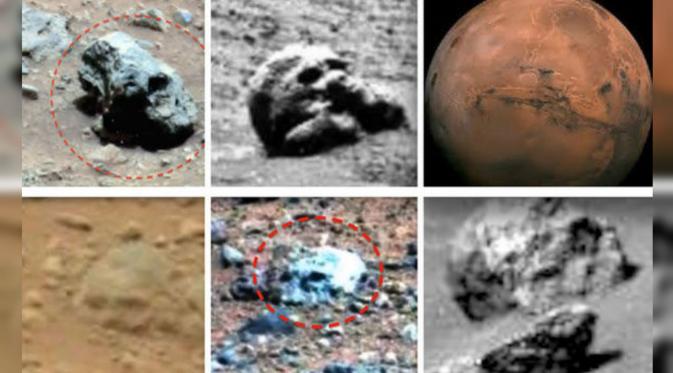 Apa benar ini foto tengkorak di Mars? (Express.co.uk)