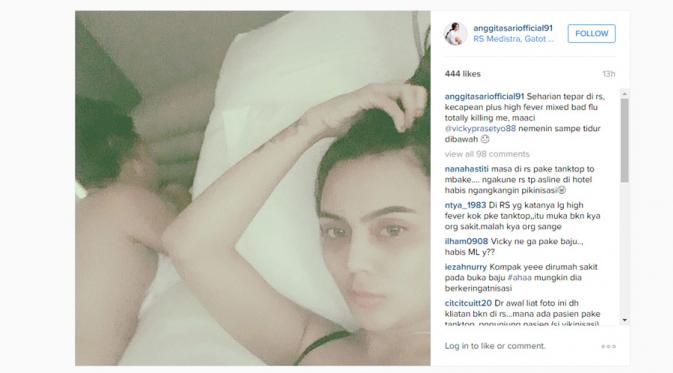 Anggita Sari dan Vicky Prasetyo [foto:instagram/anggitasariofficial91]