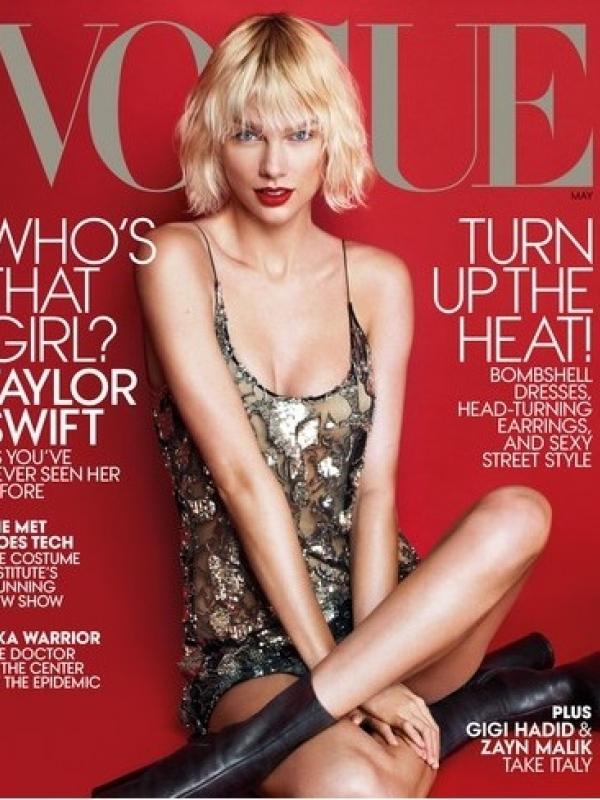 Taylor Swift pada halaman Vogue