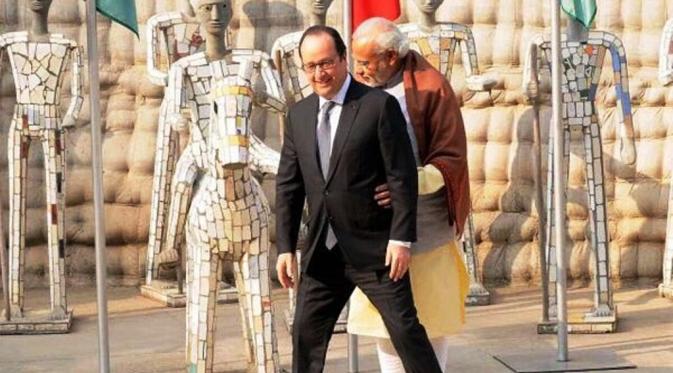Adegan Titanic antara PM India dan Presiden Prancis (Twitter)