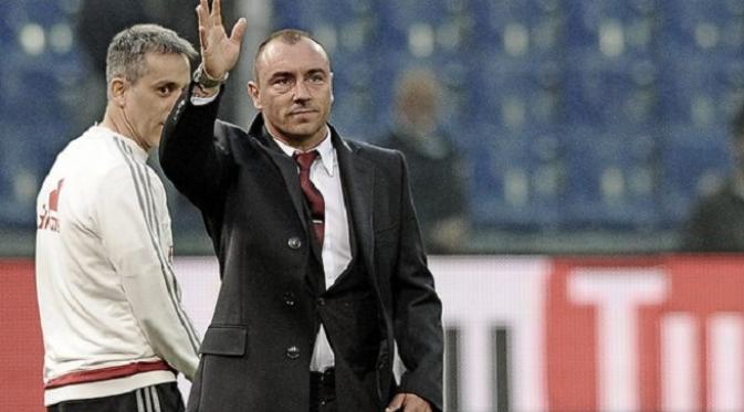 Pelatih anyar Milan, Cristian Brocchi melakukan debut ketika melawan Sampdoria. (acmilan.com)
