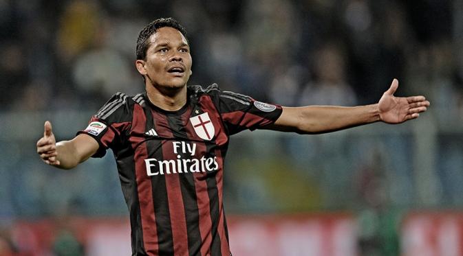 Carlos Bacca mencetak gol kemenangan untuk Milan saat bertandang ke markas Sampdoria. (acmilan.com)