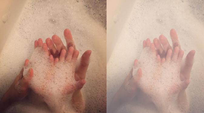Ayu Ting Ting dan Bilqis mandi bersama, (Instagram)