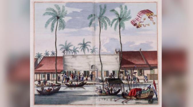 Kependudukan Belanda di Batavia atau sekarang dikenal sebagai Jakata (Public Domain).