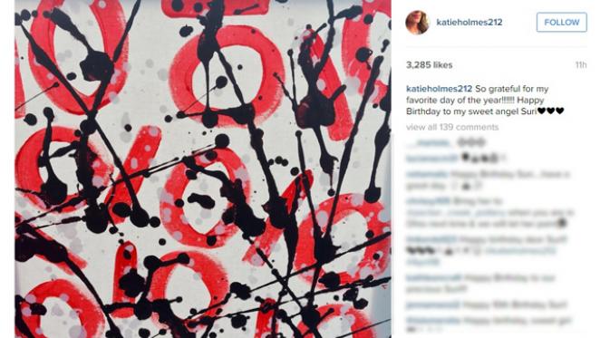 Katie Holmes ucapkan selamat ulang tahun pada sang buah hati melalui Instagram. (Instagram)