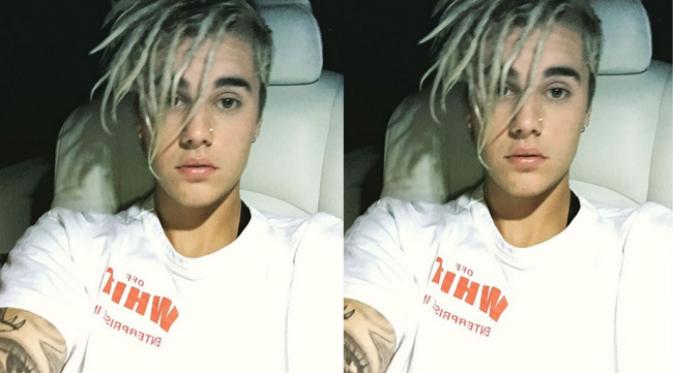 Rambut gimbal Justin Bieber. (Instagram)