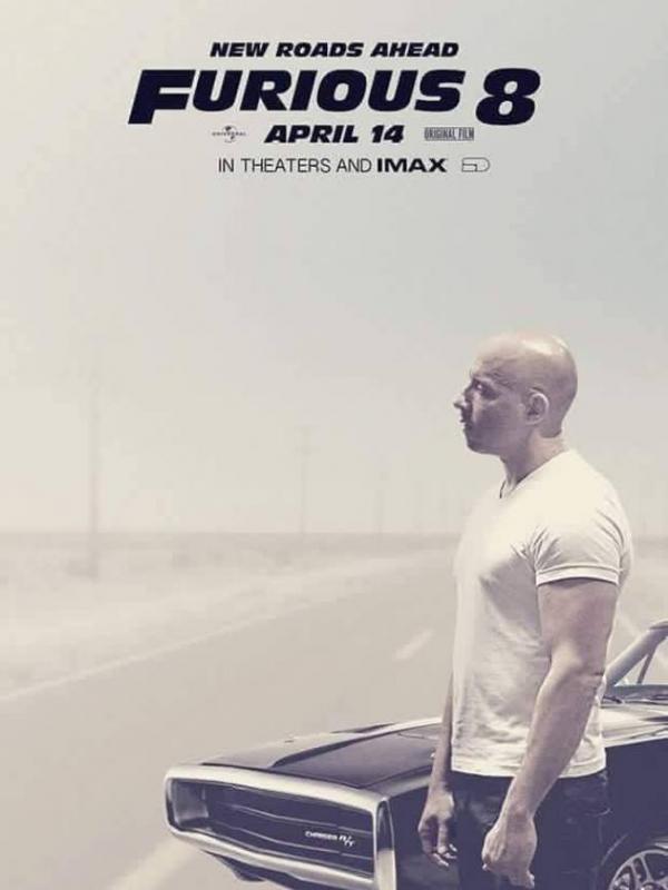 Poster bertema Fast and Furious 8 oleh Vin Diesel. (Facebook)