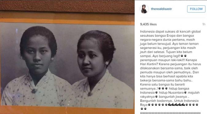 Dian Sastro soal Raden Ajeng Kartini (Instagram/@therealdisastr)